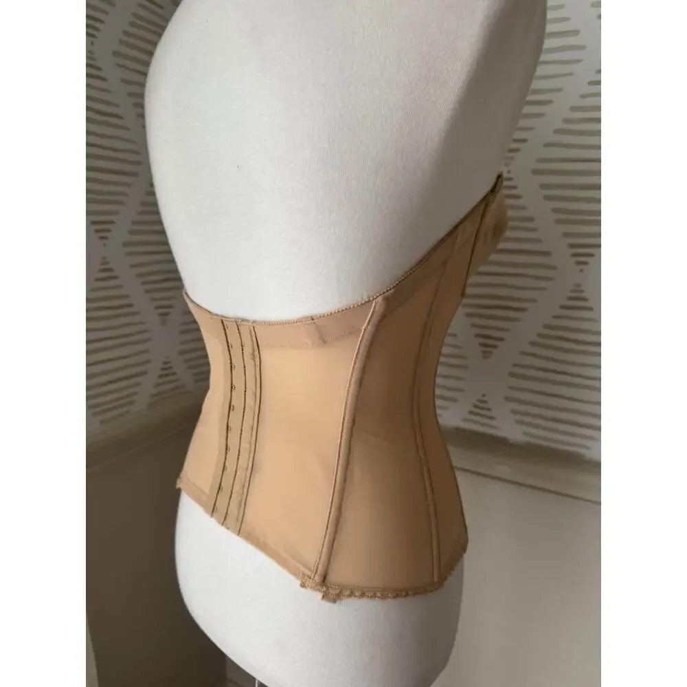Dominique 34B Mocha Vivienne Convertible Strapless V Wire Longline Corset Bra
